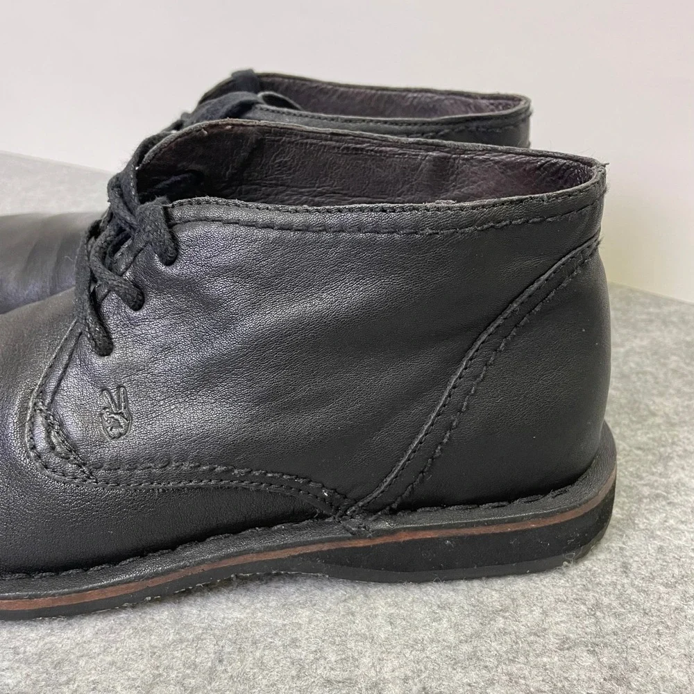 John Varvatos USA Mens 9M Black Leather Chukka Desert Boots F505L4B